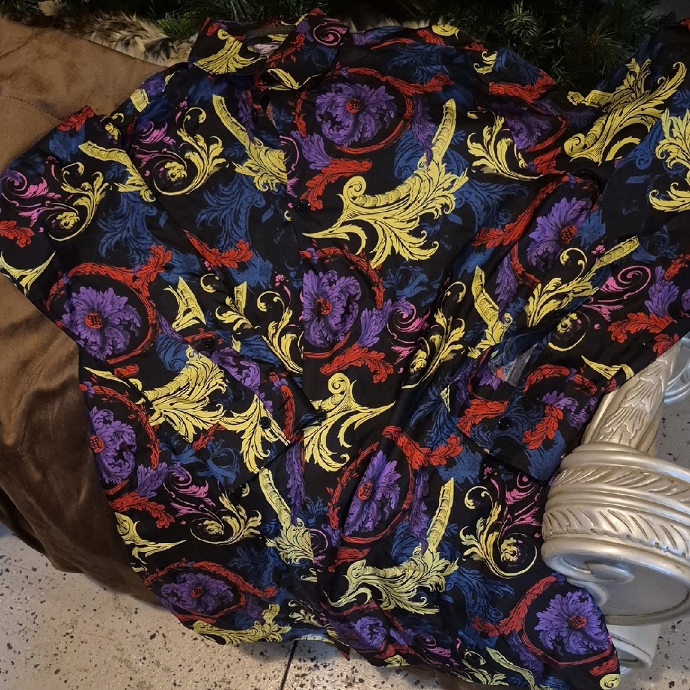 Versace Multicolor Baroque Pattern Fabric